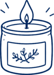 Candle Jar SVG Cozy Botanical Vector
