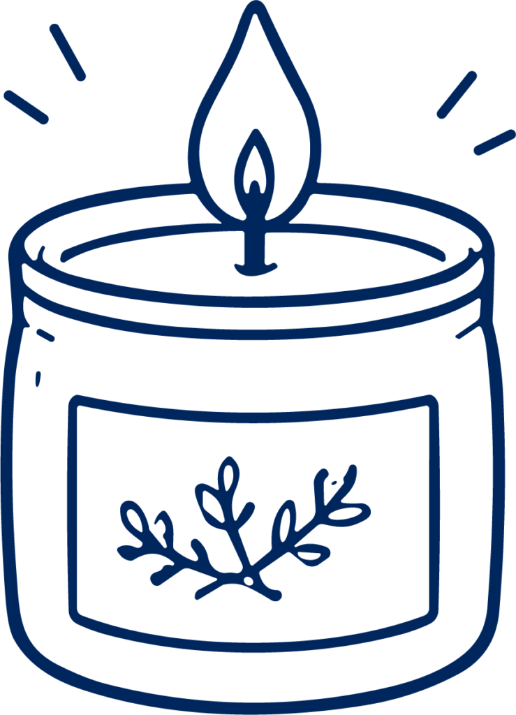 Candle Jar SVG Cozy Botanical Vector