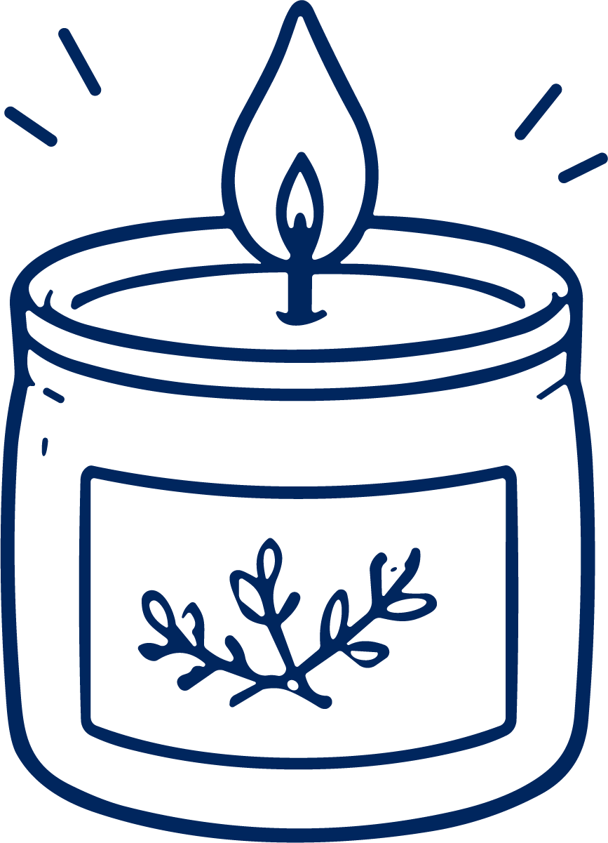 Candle Jar SVG Cozy Botanical Vector - Image 1