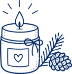 Candle Jar SVG Cozy Pine Accent Vector