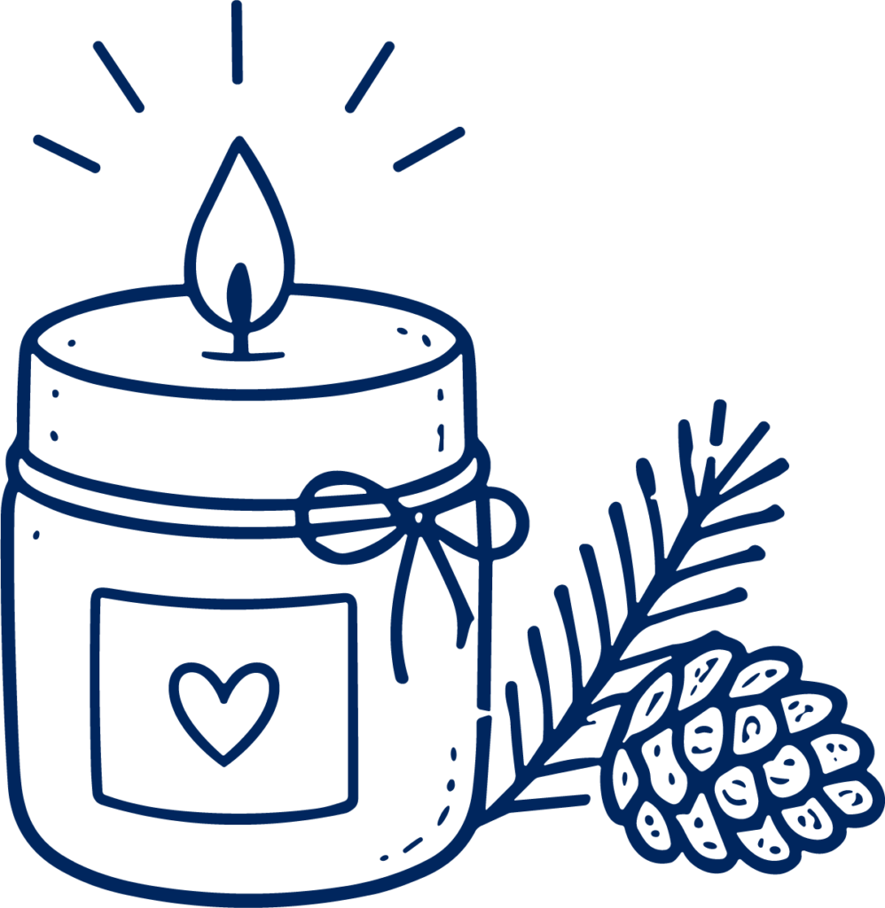 Candle Jar SVG Cozy Pine Accent Vector