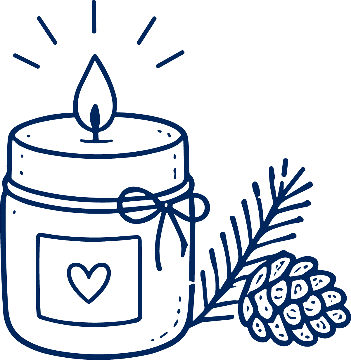 Candle Jar SVG Cozy Pine Accent Vector - Image 1
