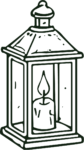 Candle Lantern SVG Cozy Glow Vector