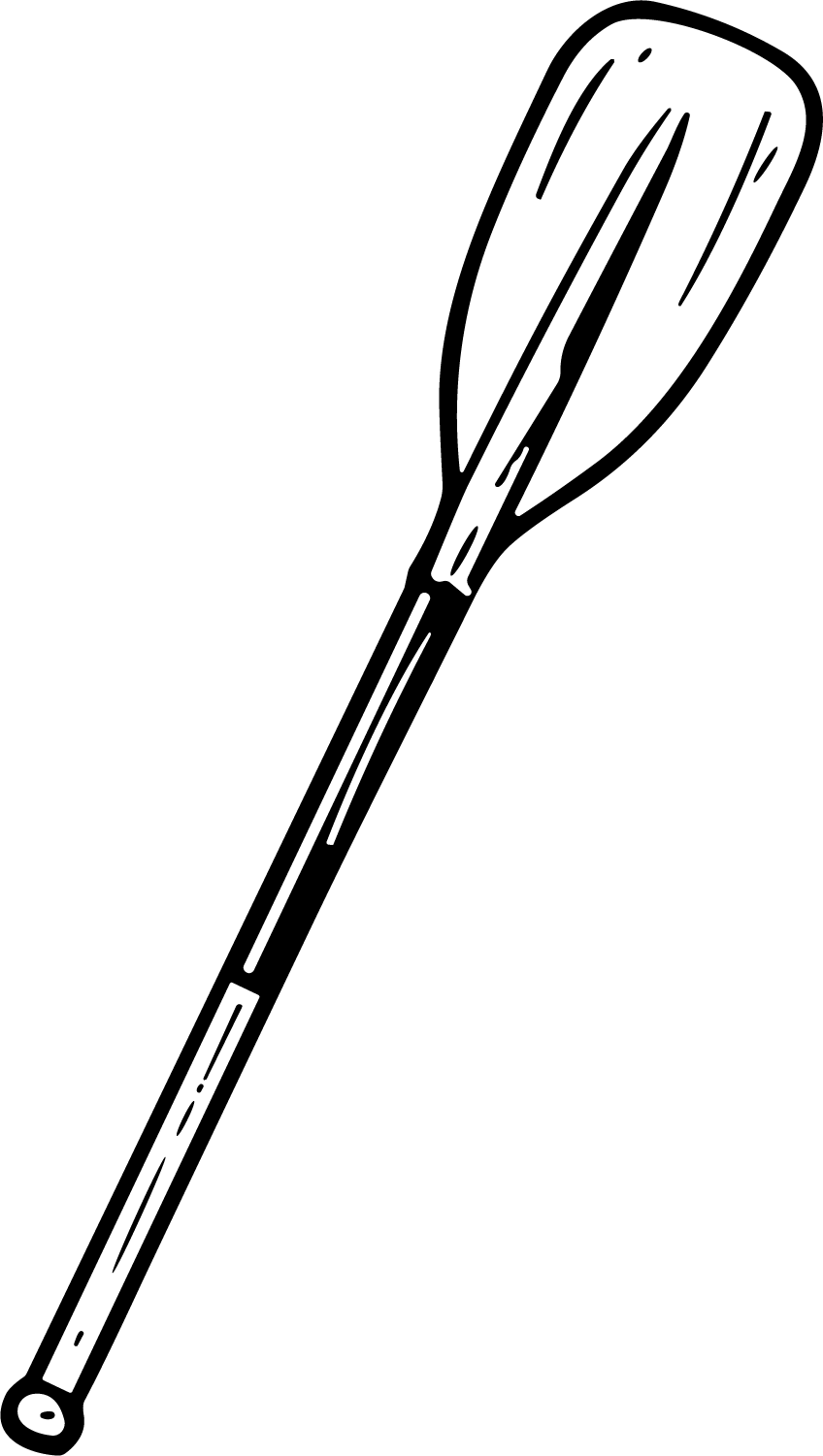 Canoe Paddle SVG Bold Sketch Vector - Image 1