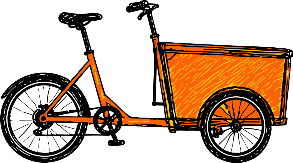 Cargo Bike SVG Bold Sketchy Vector