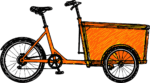 Cargo Bike SVG Bold Sketchy Vector