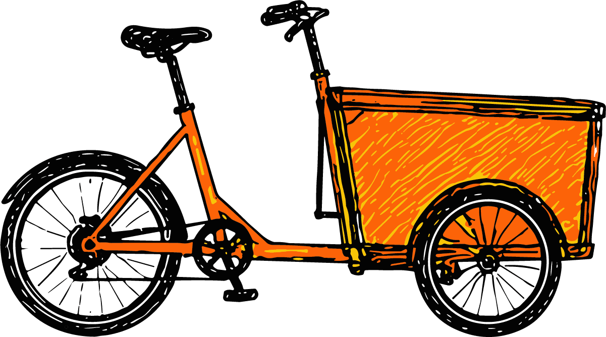 Cargo Bike SVG Bold Sketchy Vector - Image 1