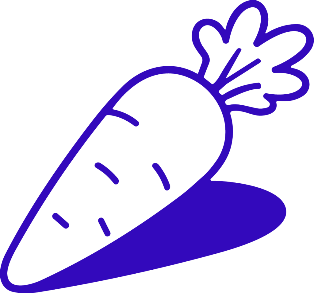 Carrot SVG Bold Outline Vector