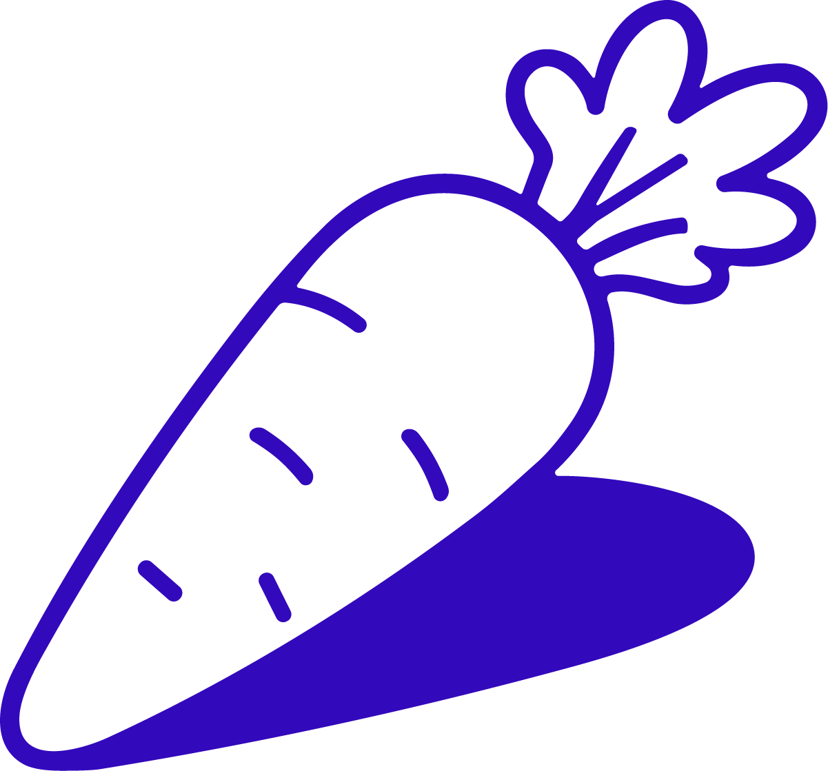 Carrot SVG Bold Outline Vector - Image 1