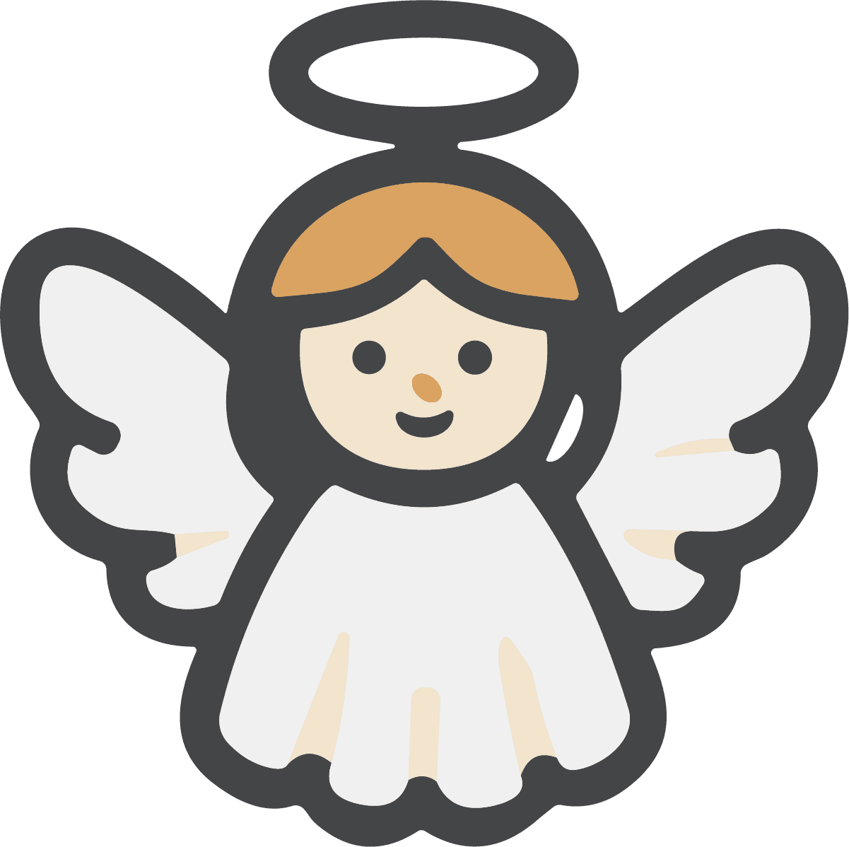 Cartoon Angel SVG Cheerful Cherub Vector - Image 1