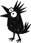 Cartoon Crow SVG Googly Eyed Vector