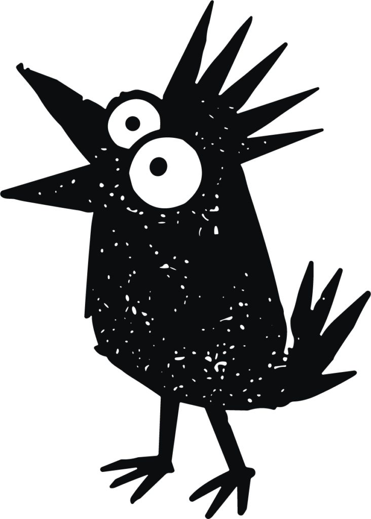Cartoon Crow SVG Googly Eyed Vector
