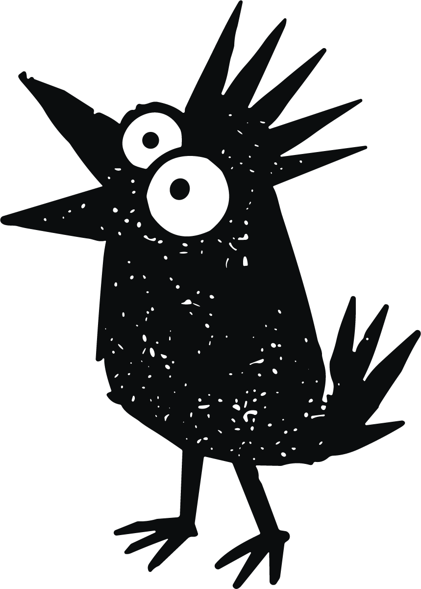 Cartoon Crow SVG Googly Eyed Vector - Image 1