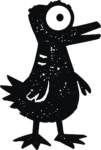 Cartoon Duck SVG Quirky Silhouette Vector