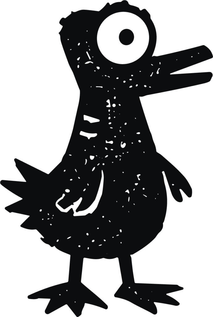 Cartoon Duck SVG Quirky Silhouette Vector