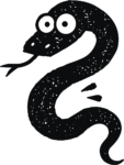 Cartoon Snake SVG Googly Eyed Vector