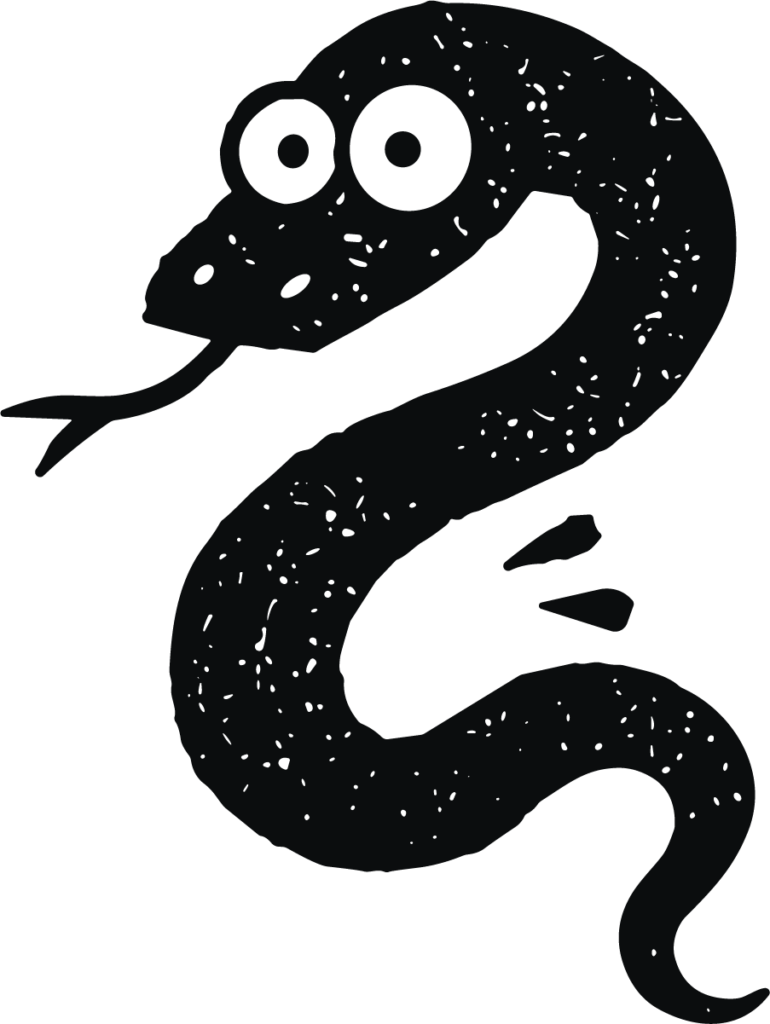 Cartoon Snake SVG Googly Eyed Vector