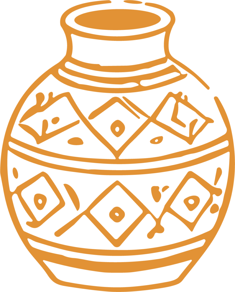 Ceramic Vase SVG Rustic Patterned Vector
