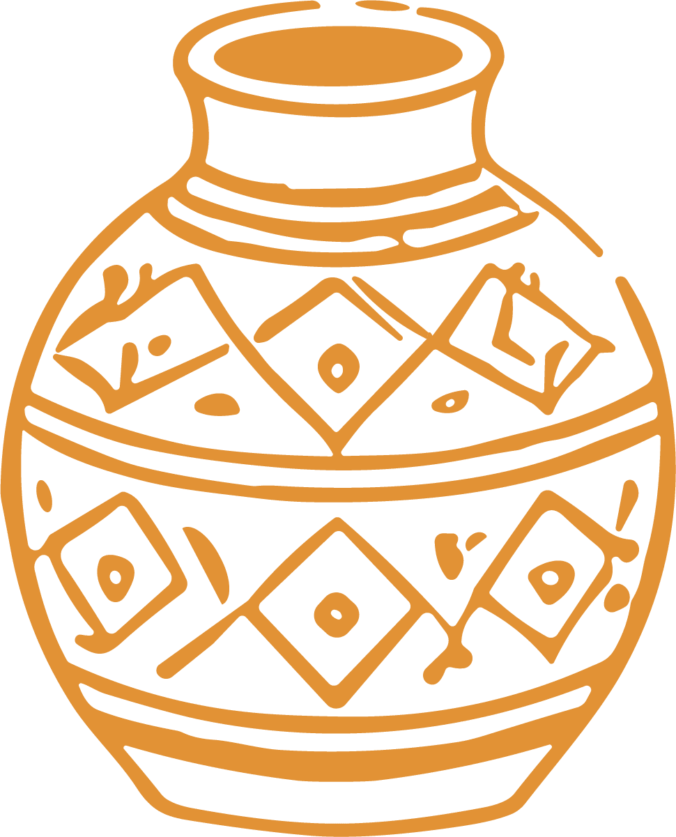Ceramic Vase SVG Rustic Patterned Vector - Image 1
