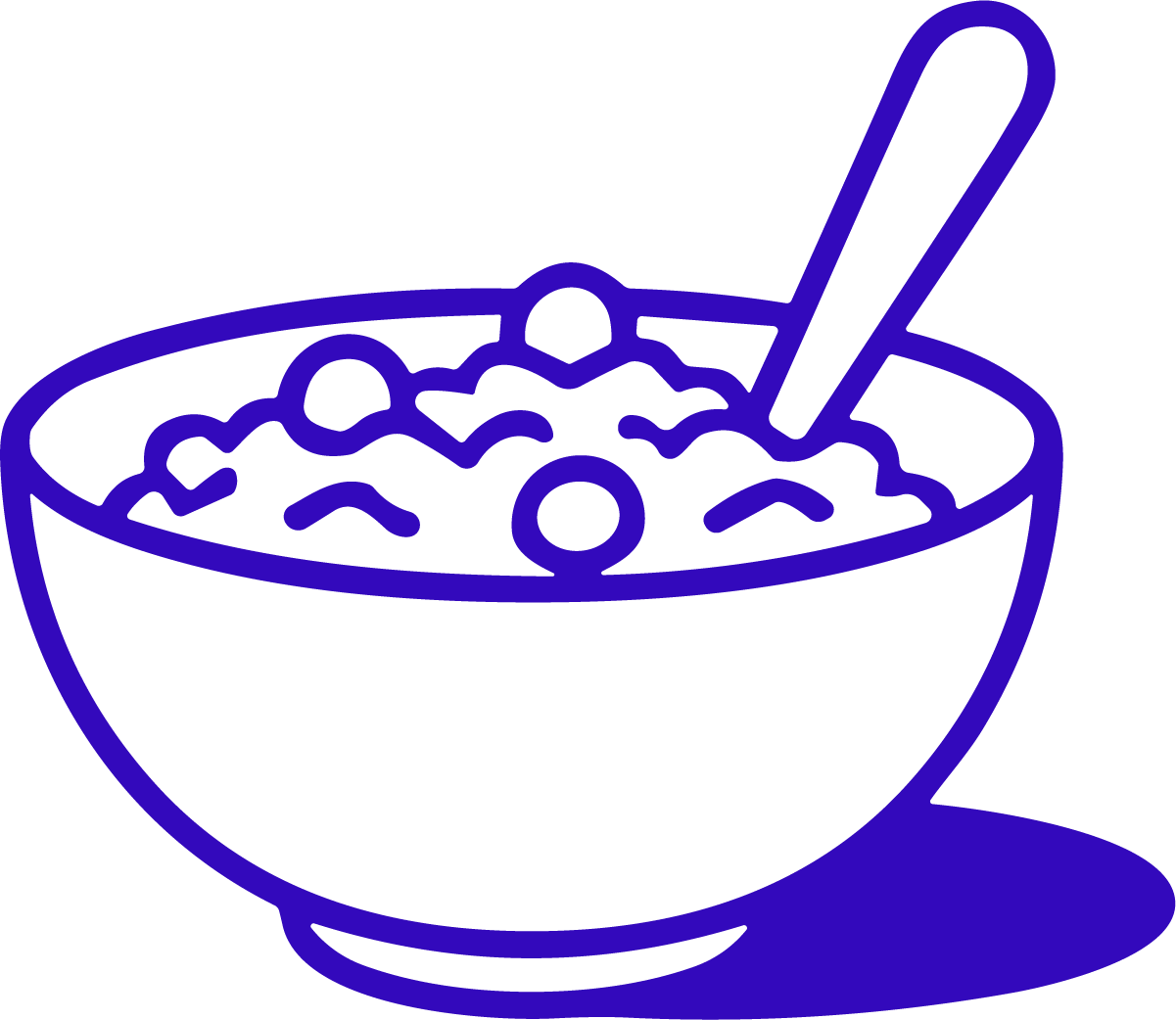 Cereal Bowl SVG Morning Breakfast Vector - Image 1