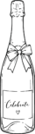 Champagne Bottle SVG Celebratory Bow Vector