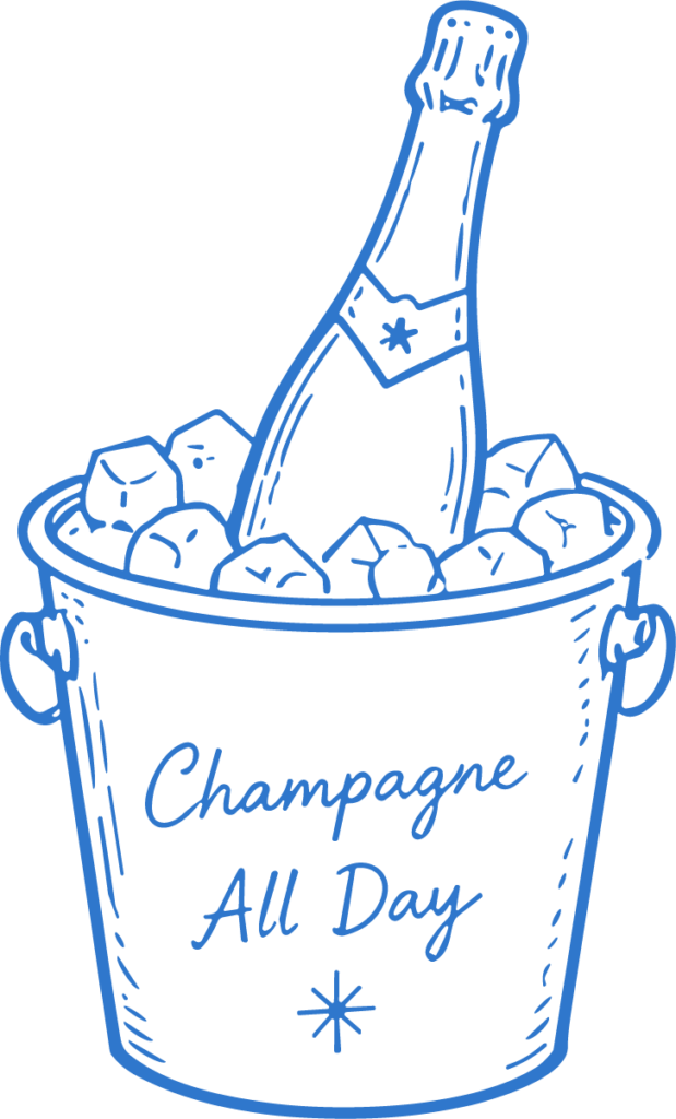 Champagne Bucket SVG Festive Line Sketch Vector