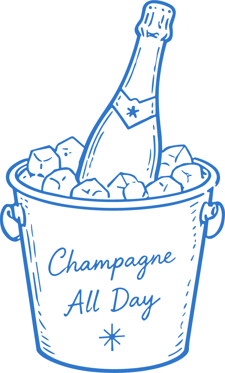 Champagne Bucket SVG Festive Line Sketch Vector - Image 1