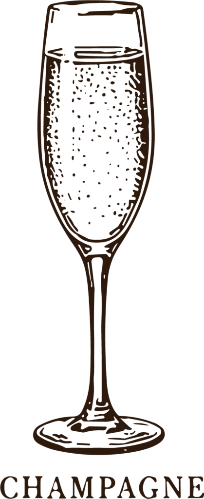 Champagne Glass SVG Bubbly Sketch Vector
