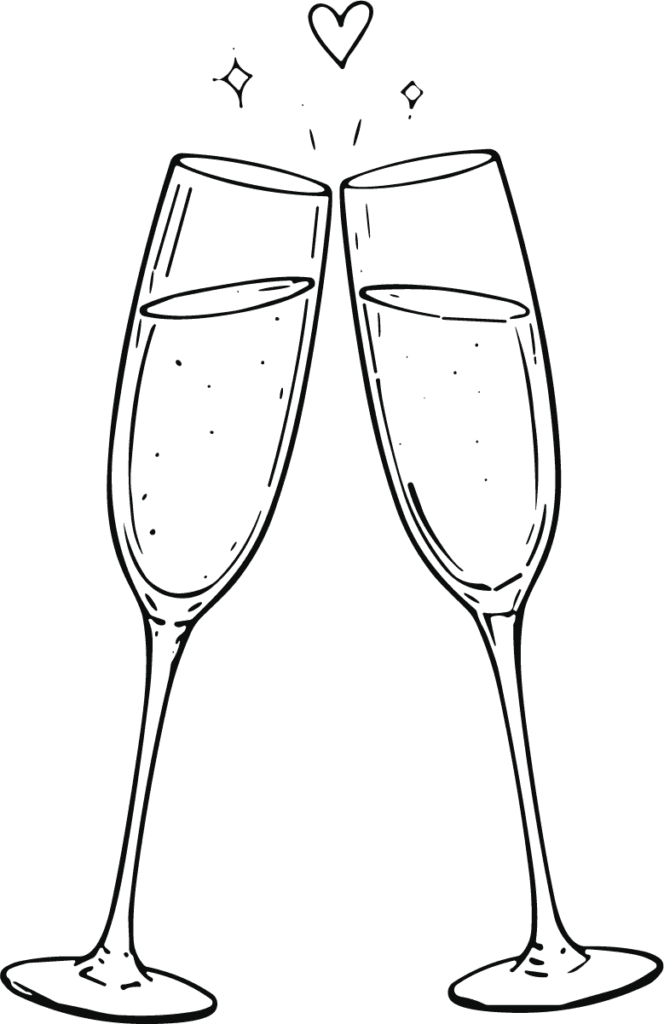 Champagne Toast SVG Celebratory Clink Vector