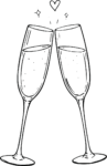 Champagne Toast SVG Celebratory Clink Vector