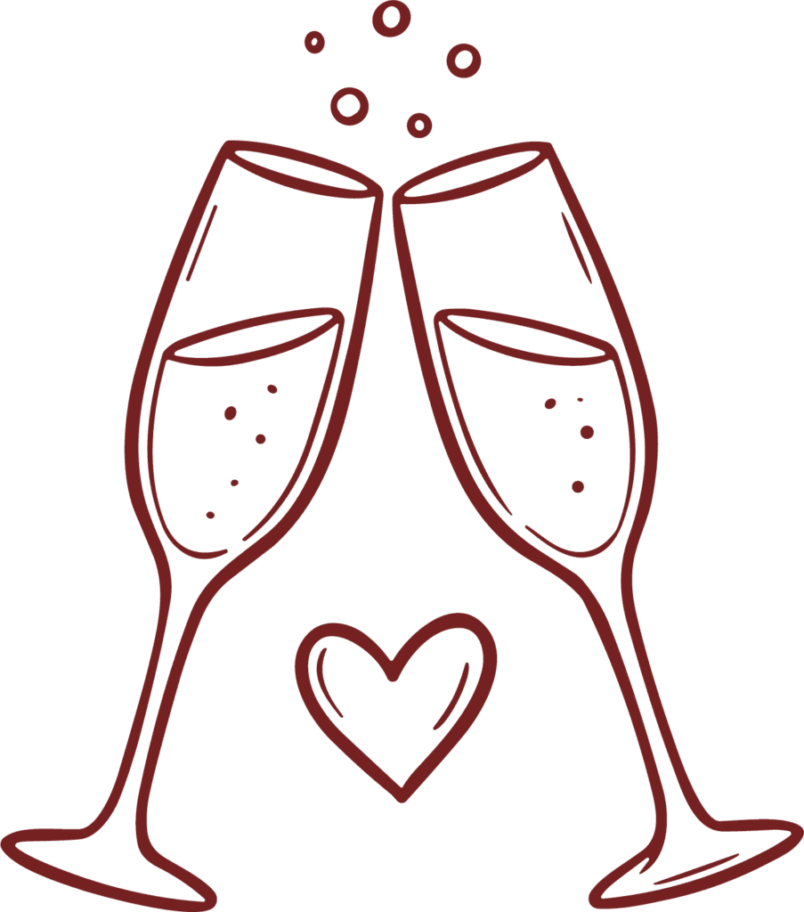 Champagne Toast SVG Romantic Celebration Vector
