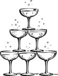 Champagne Tower SVG Bubbly Celebration Vector
