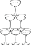 Champagne Tower SVG Elegant Toast Vector