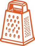 Cheese Grater SVG Bold Outline Vector