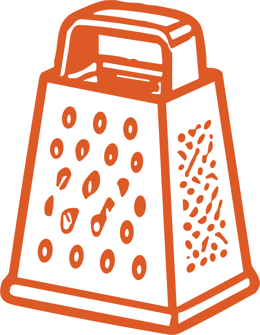 Cheese Grater SVG Bold Outline Vector - Image 1