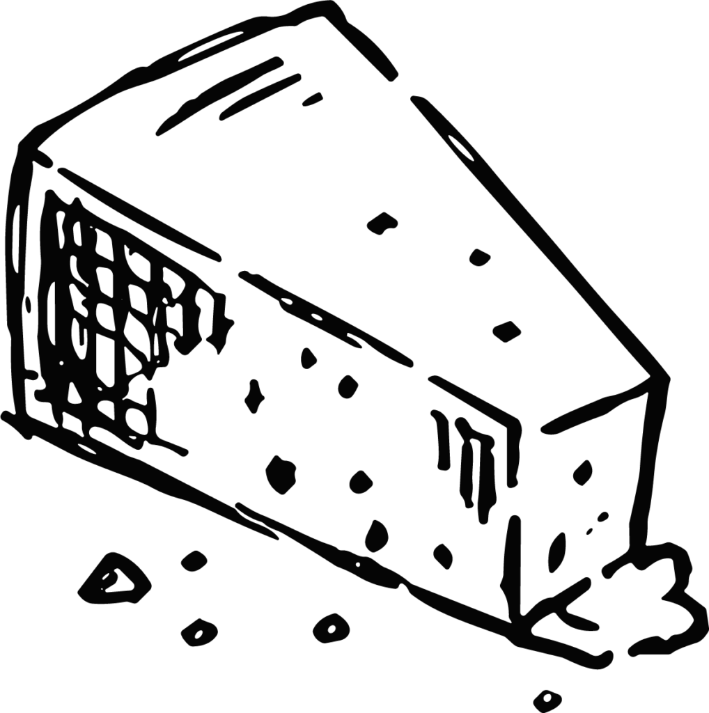Cheese Wedge SVG Bold Outline Vector