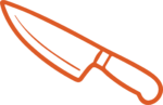 Chef Knife SVG Bold Outline Vector