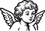 Cherub Angel SVG Classic Engraving Vector