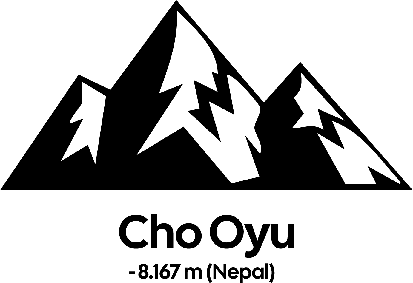 Cho Oyu Mountain SVG Bold Peak Vector - Image 1