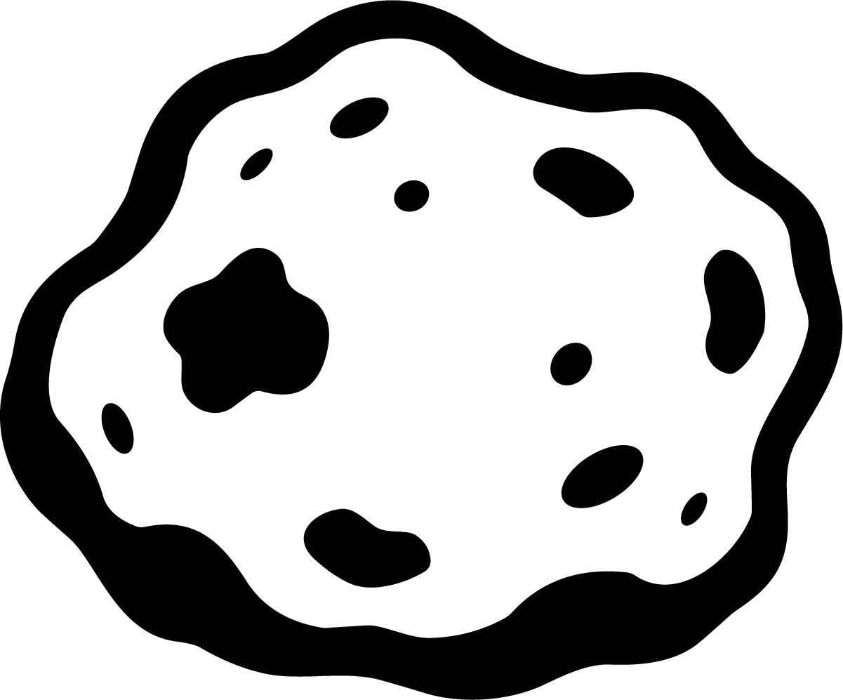 Chocolate Chip Cookie SVG Bold Doodle Vector - Image 1