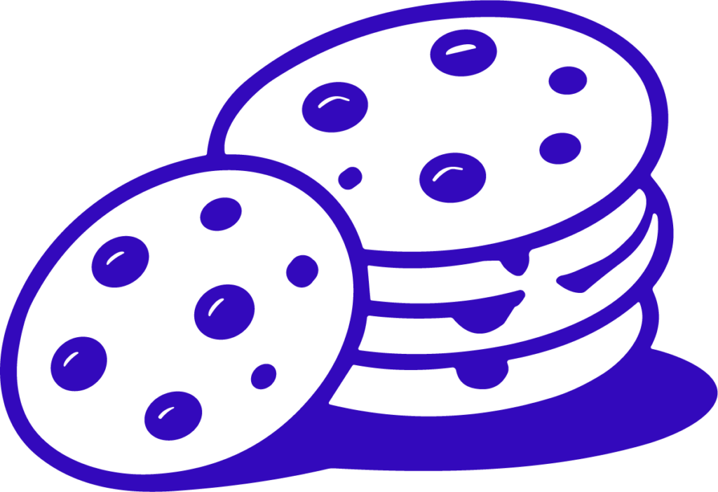 Chocolate Chip Cookies SVG Bold Outline Vector