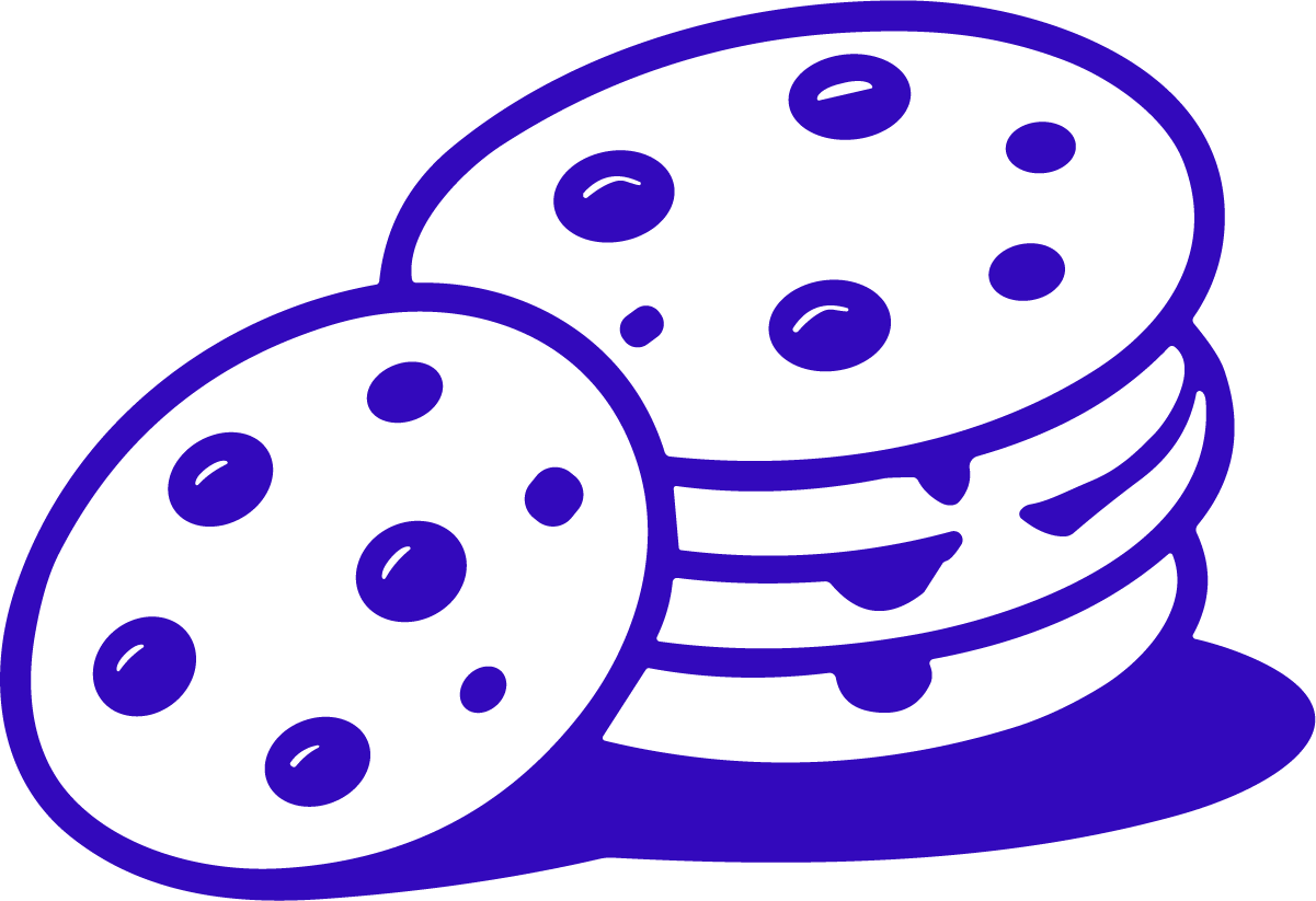 Chocolate Chip Cookies SVG Bold Outline Vector - Image 1