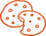 Chocolate Chip Cookies SVG Bold Outline Vector
