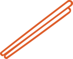 Chopsticks SVG Bold Outline Vector