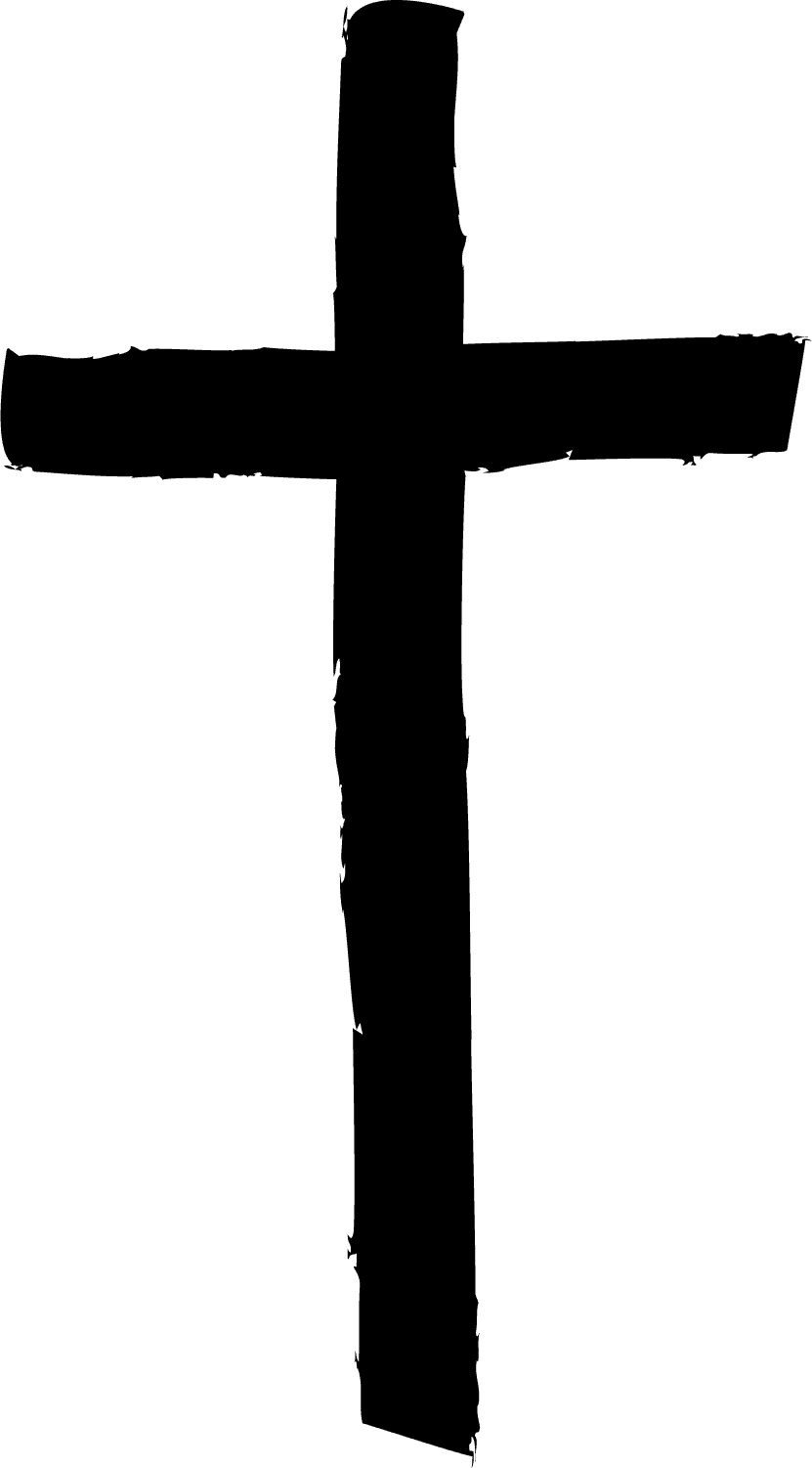 Christian Cross Rough Brush Stroke Vector - Image 1