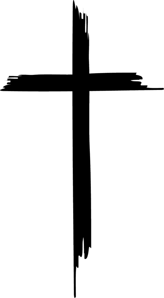 Christian Cross Rough Brushed Vector