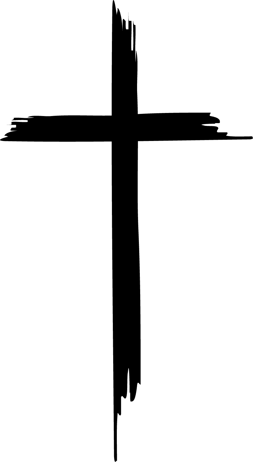 Christian Cross Rough Brushed Vector - Image 1