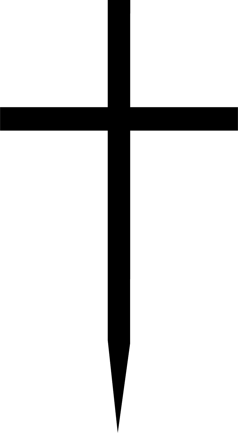 Christian Cross Simple Silhouette Vector - Image 1