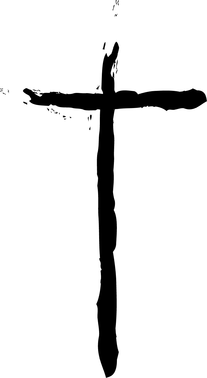 Christian Cross Rustic Ink Vector - Image 1