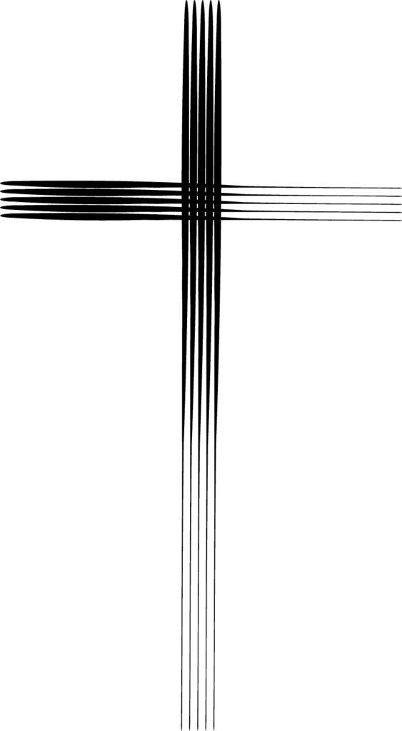 Christian Cross Layered Lines Vector
